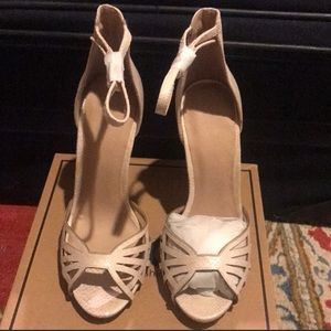 Ivory ASOS Harpist Heeled Sandal
